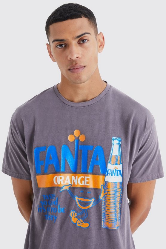 Oversize T-Shirt mit lizenziertem Fanta Orange Print