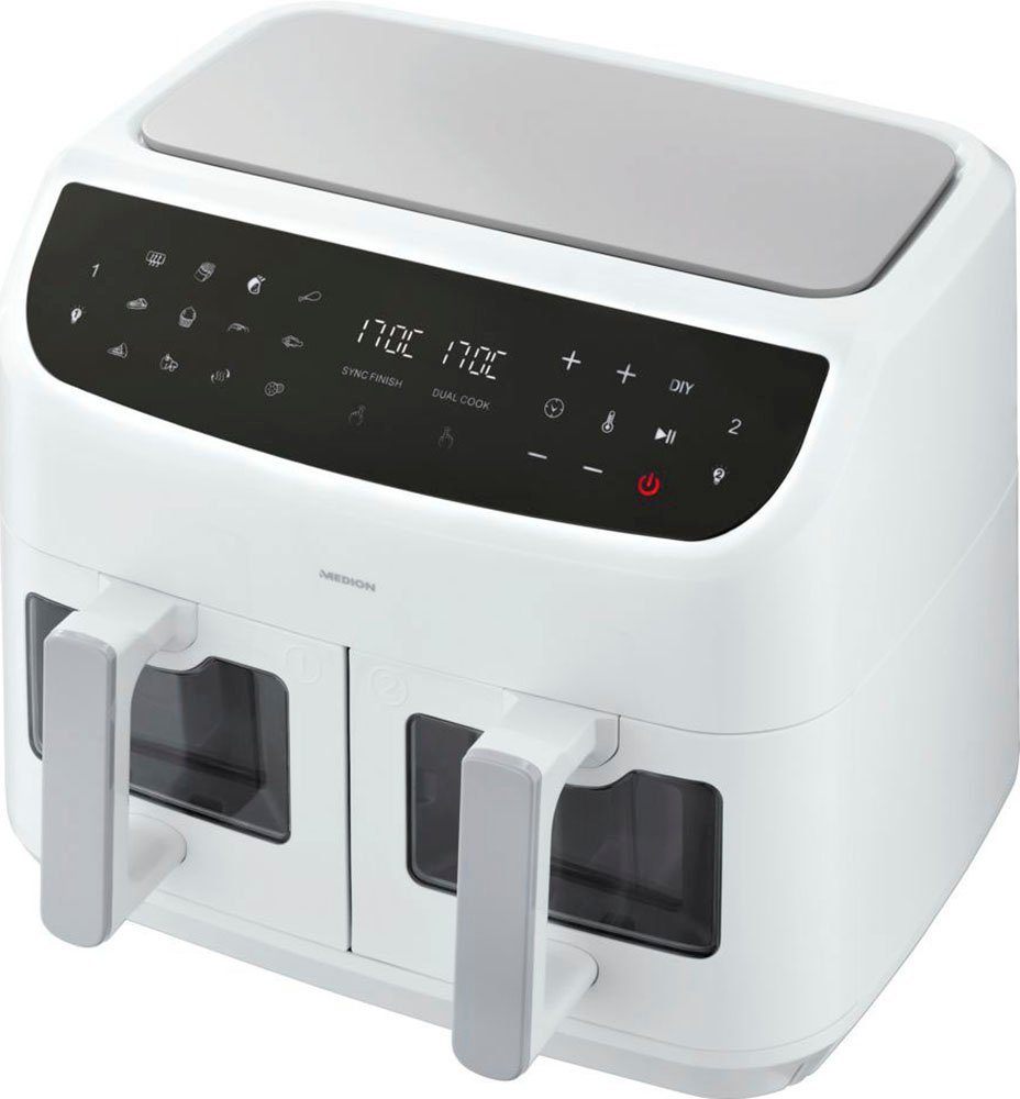 Medion® Heißluftfritteuse P20 XXL Twin MD11760, 2600 W