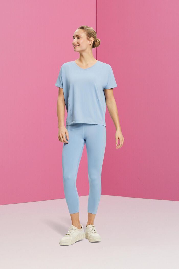 Active-T-Shirt mit V-Ausschnitt und E-DRY