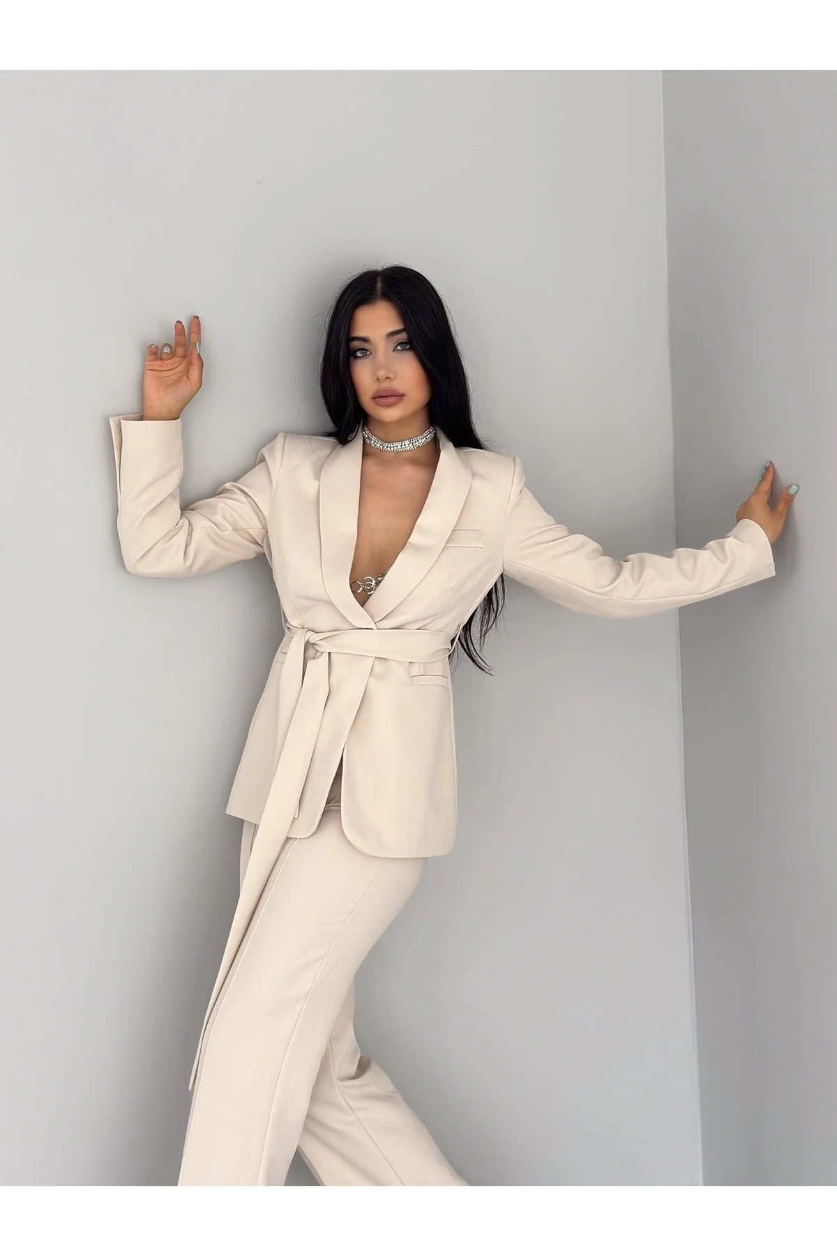 ZF BUTİK  Set aus Jacke und Hose mit Gürtel
