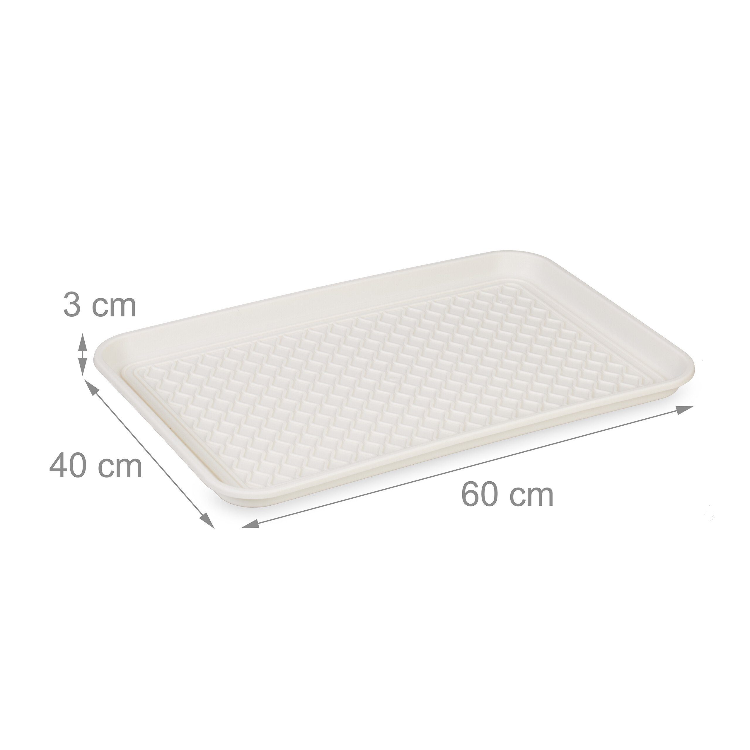 relaxdays Schuhabtropfschale 3er Set Schuhabtropfschale 60 x 40 cm