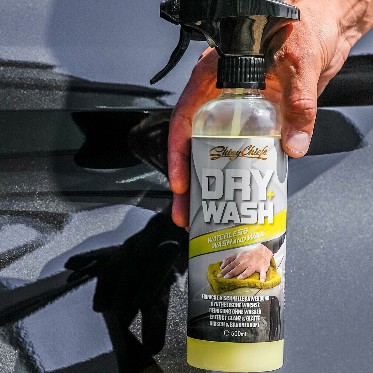 ShinyChiefs DRY WASH - WATERLESS WASH & WAX - 2in1 500ml Auto Lackreiniger und Autowachs