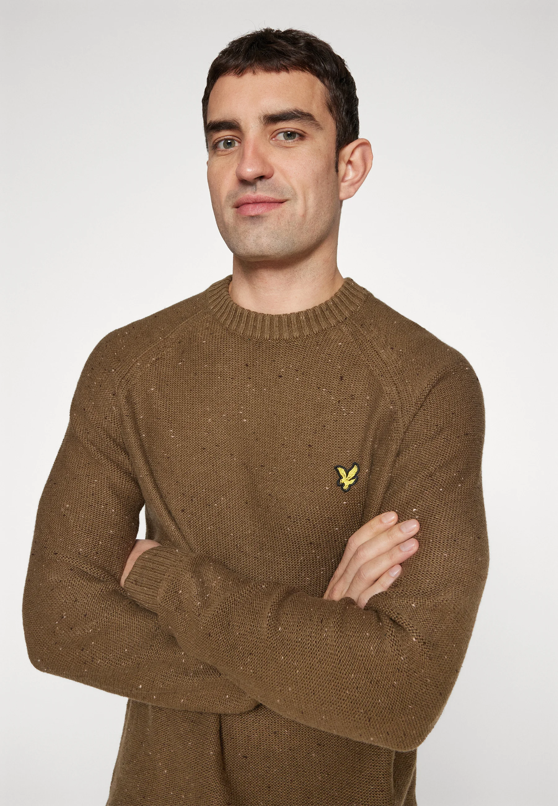 Suéter de cuello redondo raglán Donegal de Lyle & Scott