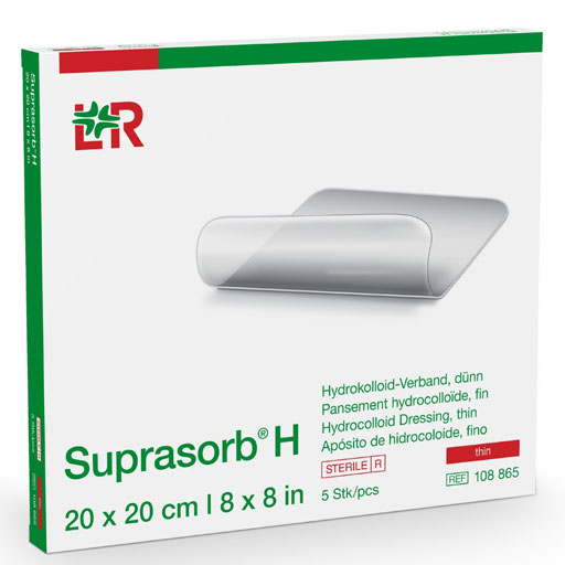 SUPRASORB H Hydrokoll.Verb.dünn 20x20 cm  5 St  Verband