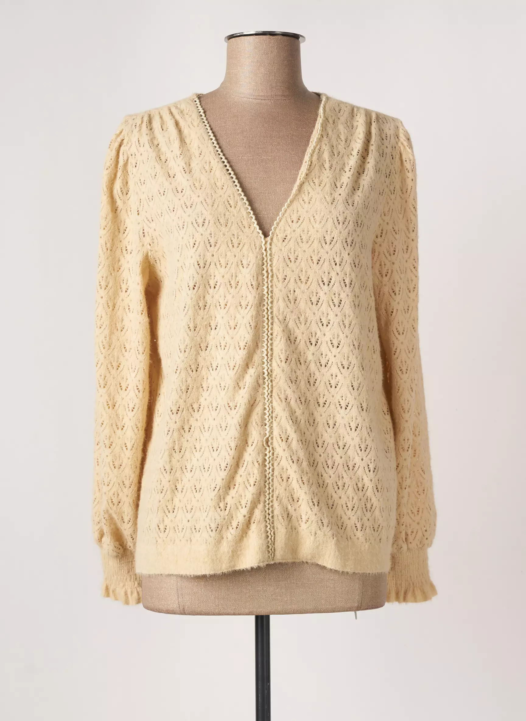 Peace N Love Pulls Femme couleur beige