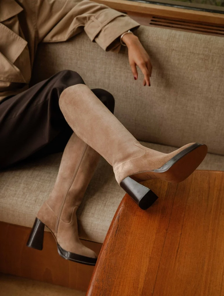Callie - Taupe Mohair