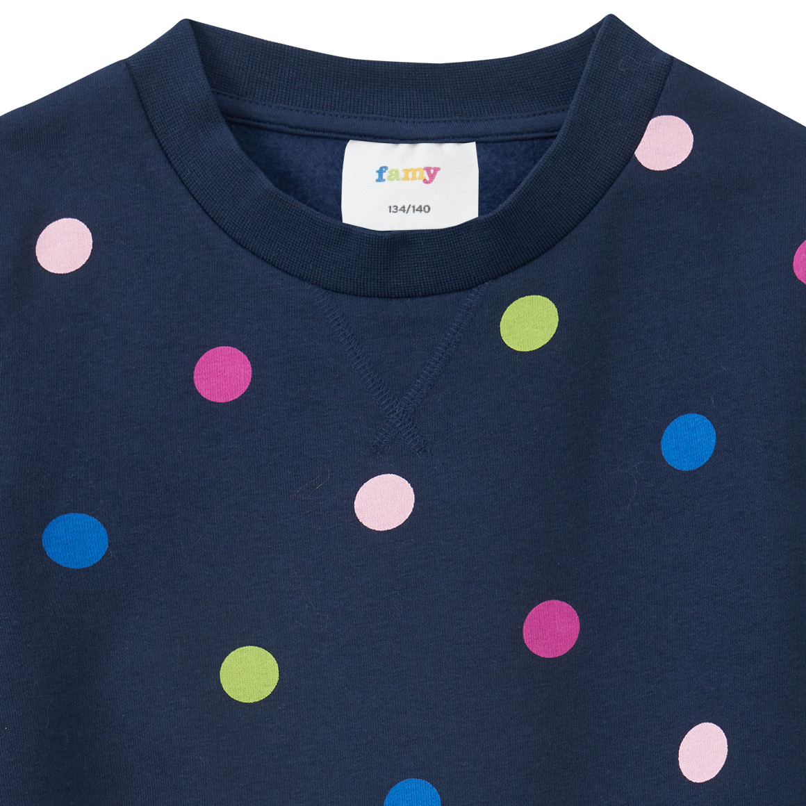 Mädchen Sweatshirt mit bunten Pünktchen