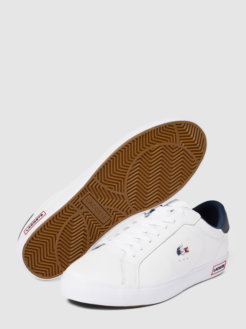 Sneaker aus Leder mit Label-Details Modell 'POWERCOURT' in weiß