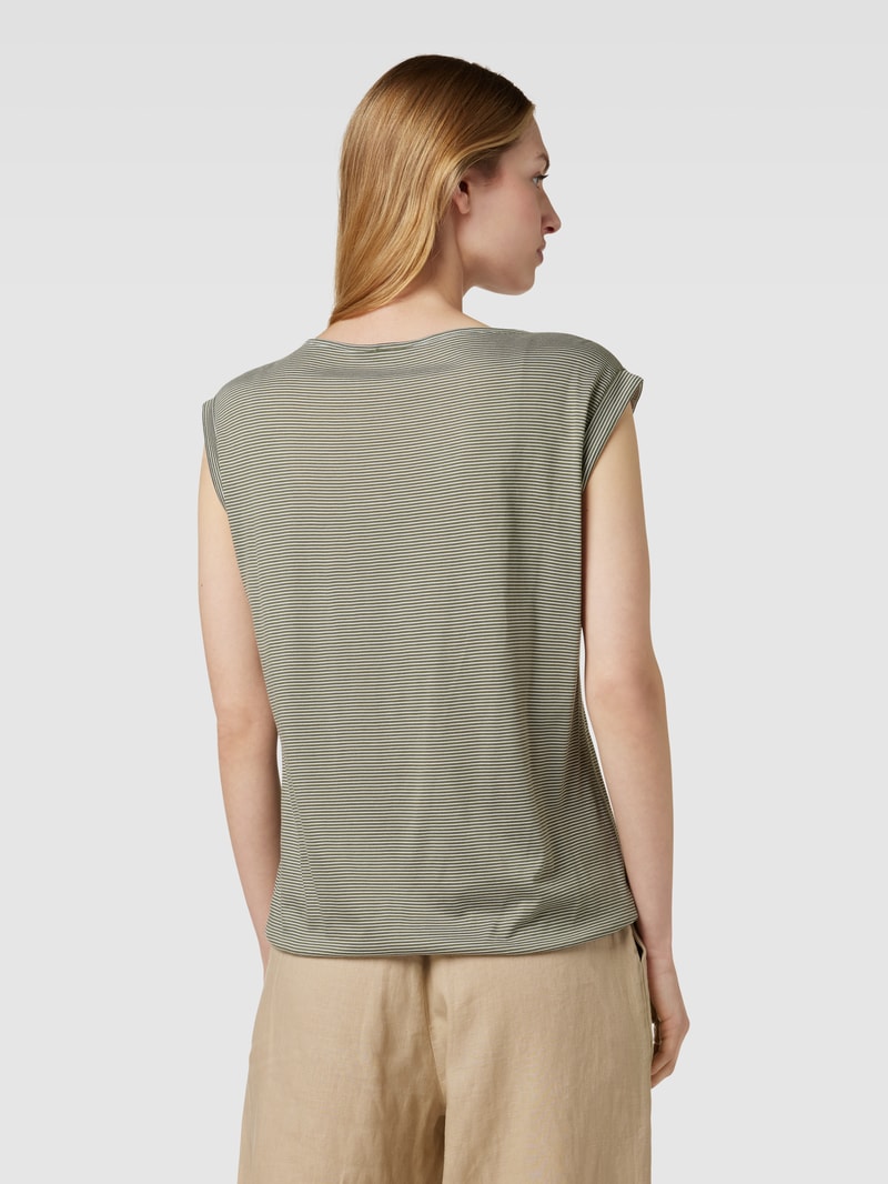 T-Shirt mit Streifenmuster in schilf