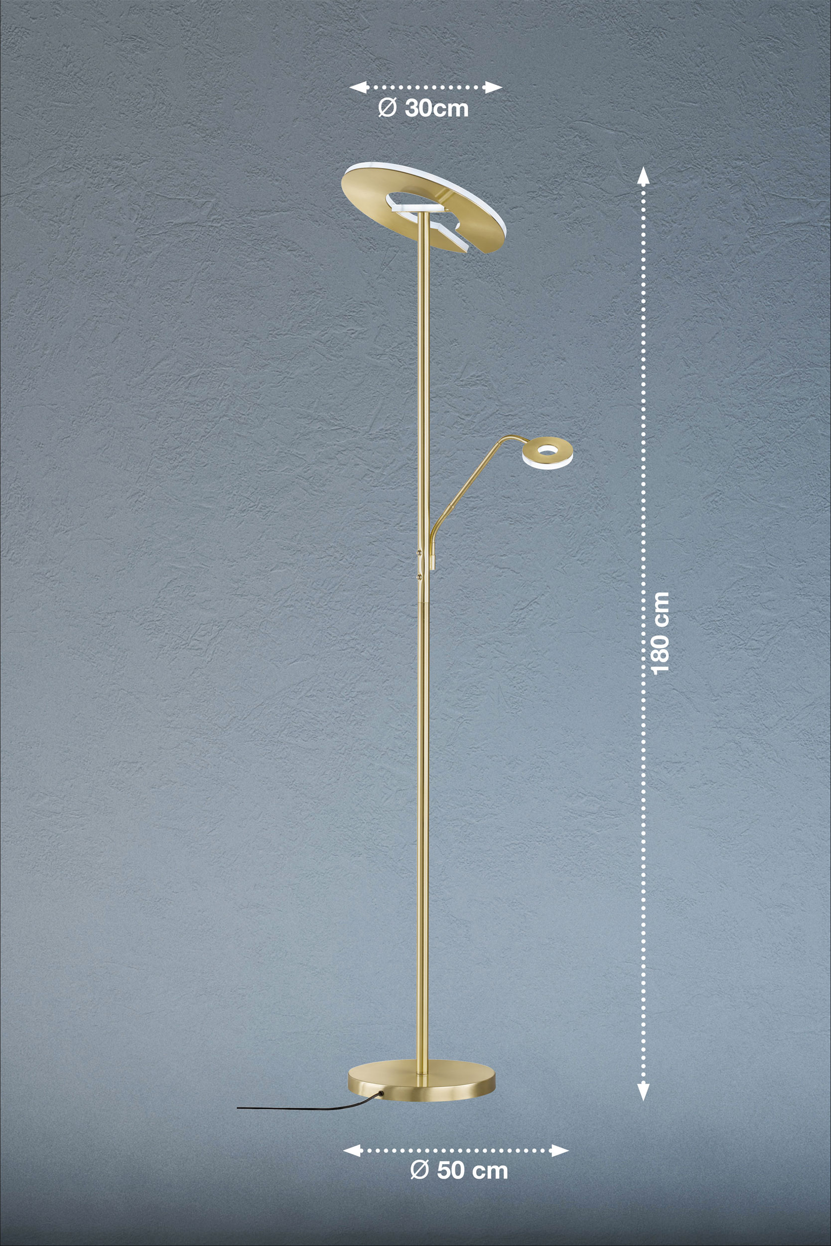 Fischer & HonselLED-Stehleuchte 2flg