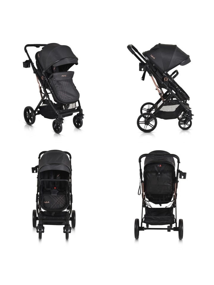 Moni Kombikinderwagen Rafaello 2in1 in schwarz günstig kaufen onesize