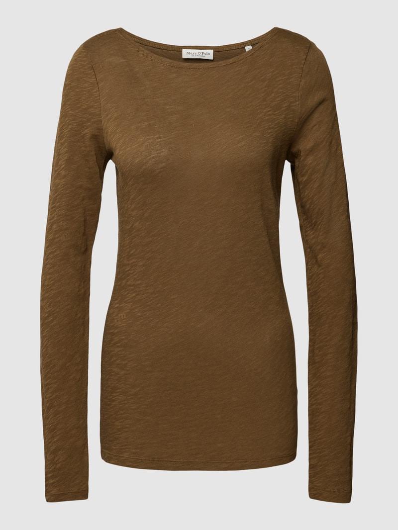 Longsleeve mit U-Boot-Ausschnitt in khaki