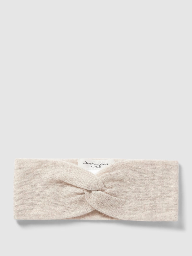 Stirnband aus Kaschmir in beige meliert
