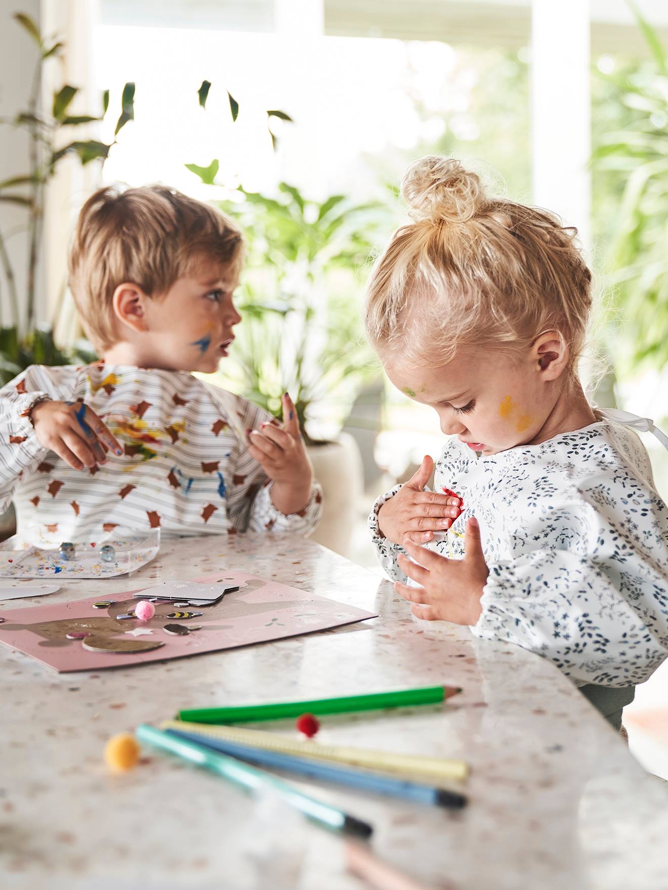 Vertbaudet Baby Ärmellätzchen - pudrig rosa