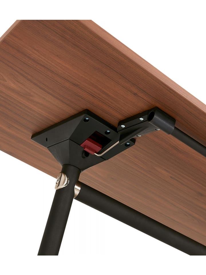 KADIMA DESIGN Klappbarer Schreibtisch aus Holz mit Walnussoptik | Elegantes Design in Braun günstig kaufen