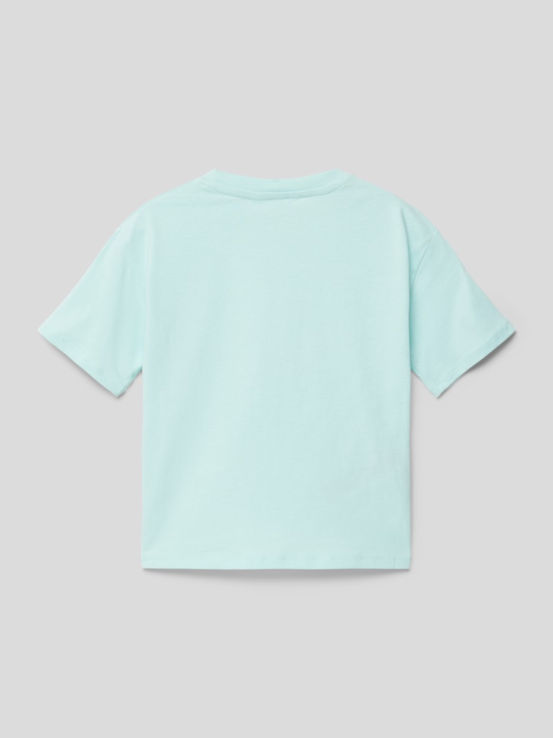 T-Shirt mit Motiv-Print Modell 'deep' in aqua blau