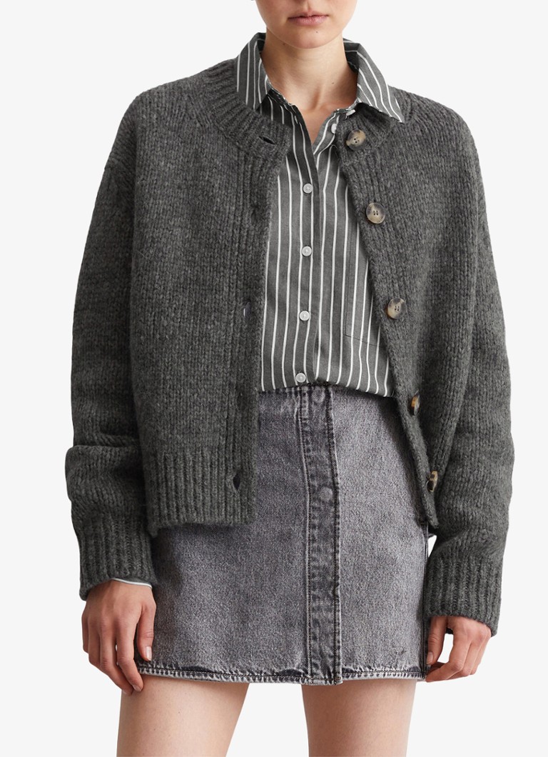 Vestă din denim Marc O'Polo Razor Fine Knit