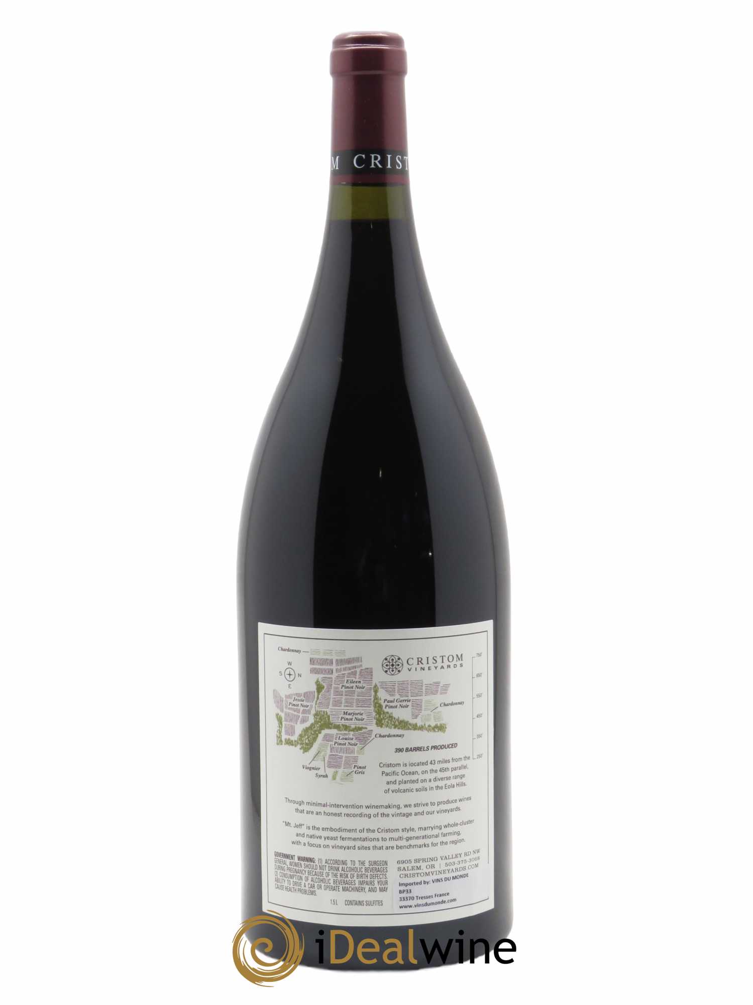 Willamette Valley MT. Jefferson Cuvée Pinot Noir Cristom Vineyards  2019 - Lot de 1 Magnum