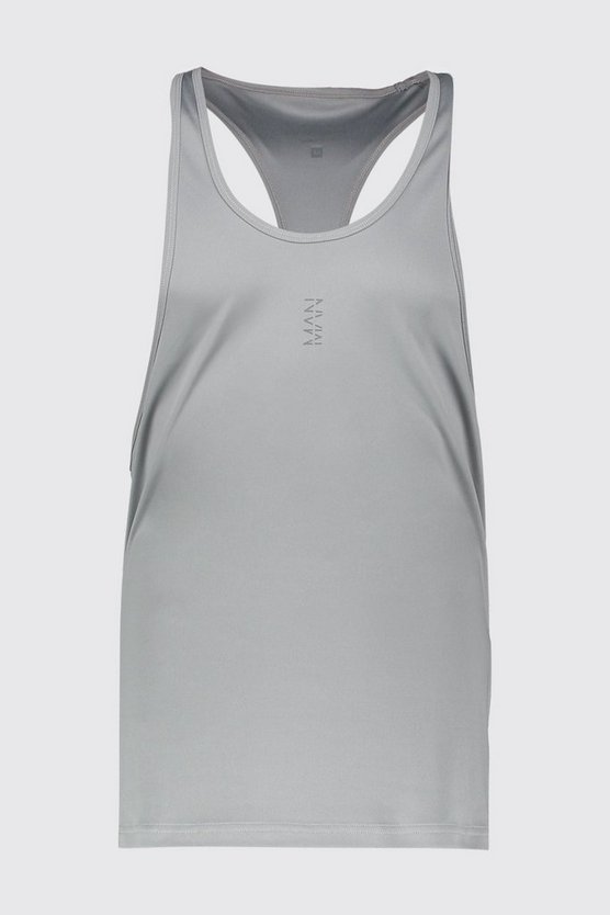 Man Active Gym Poly Gym Racer Tanktop