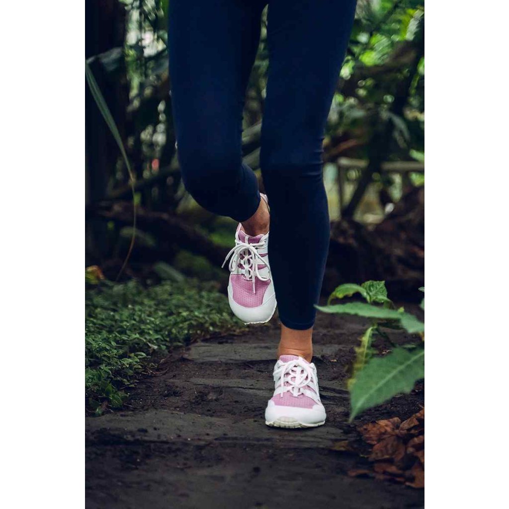 Ahinsa Chitra run rosa - weiß Barfußsneakers