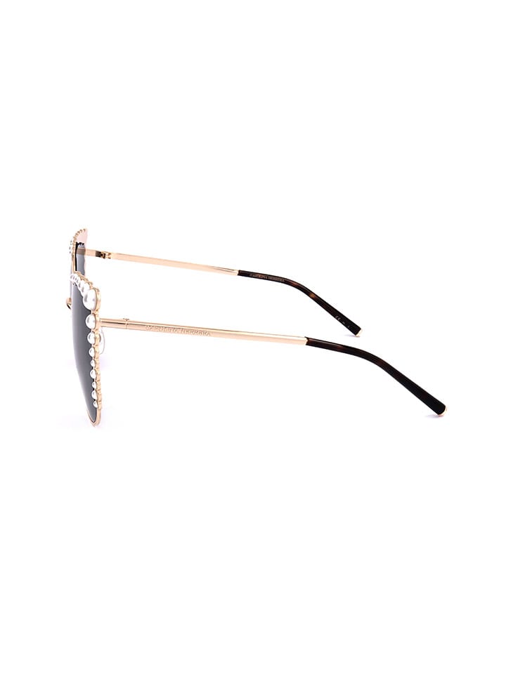 Carolina Herrera Damen-Sonnenbrille in Gold/ Schwarz günstig kaufen 58