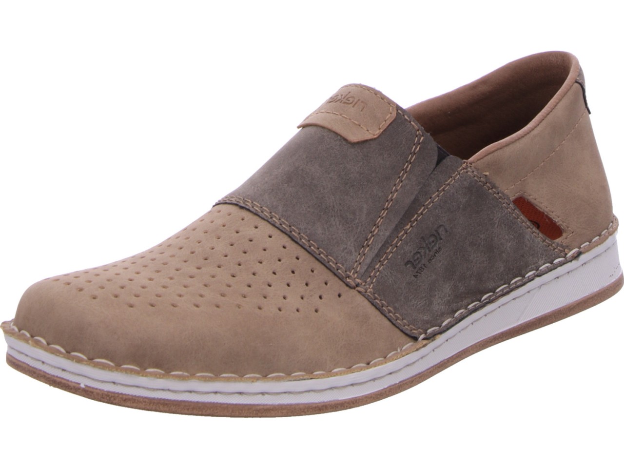 RIEKER Sportliche Slipper braun