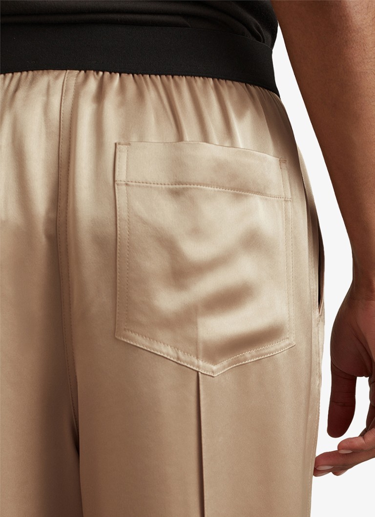 Reiss Elea tapered fit satin trousers