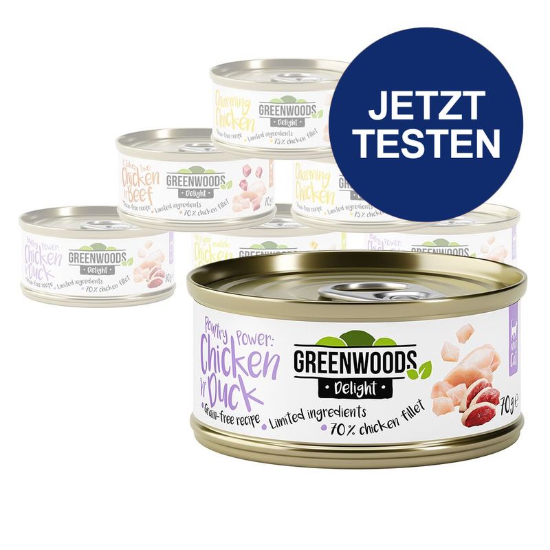 Probierpaket Greenwoods Delight Huhn 6 x 70 g