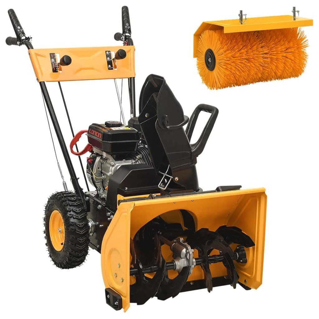 DOTMALL Kehrmaschine 2-in-1 Kombi Benzin Kehrmaschine Schneefräse 6,5PS