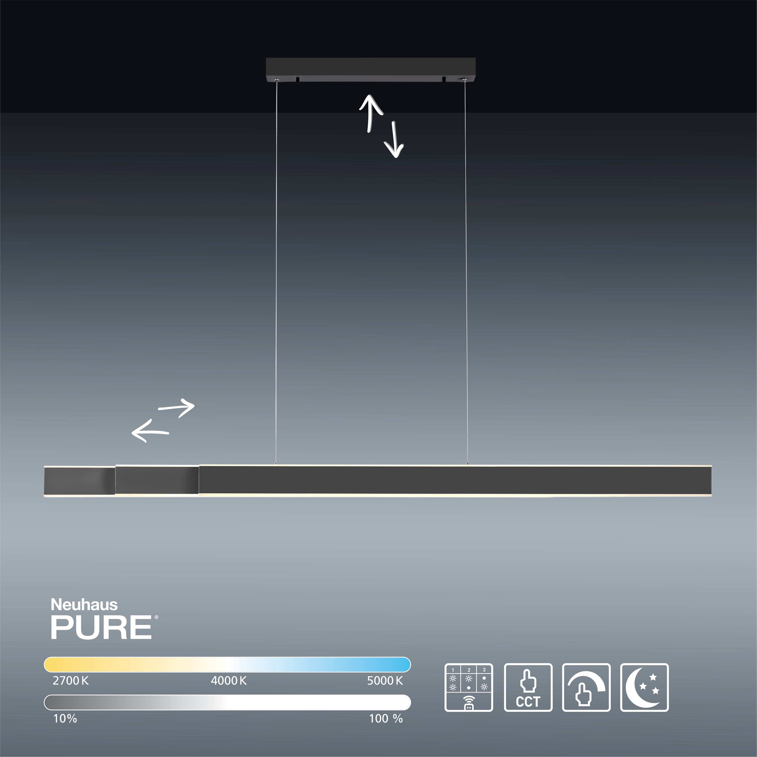 PURELED-Pendelleuchte 6flg