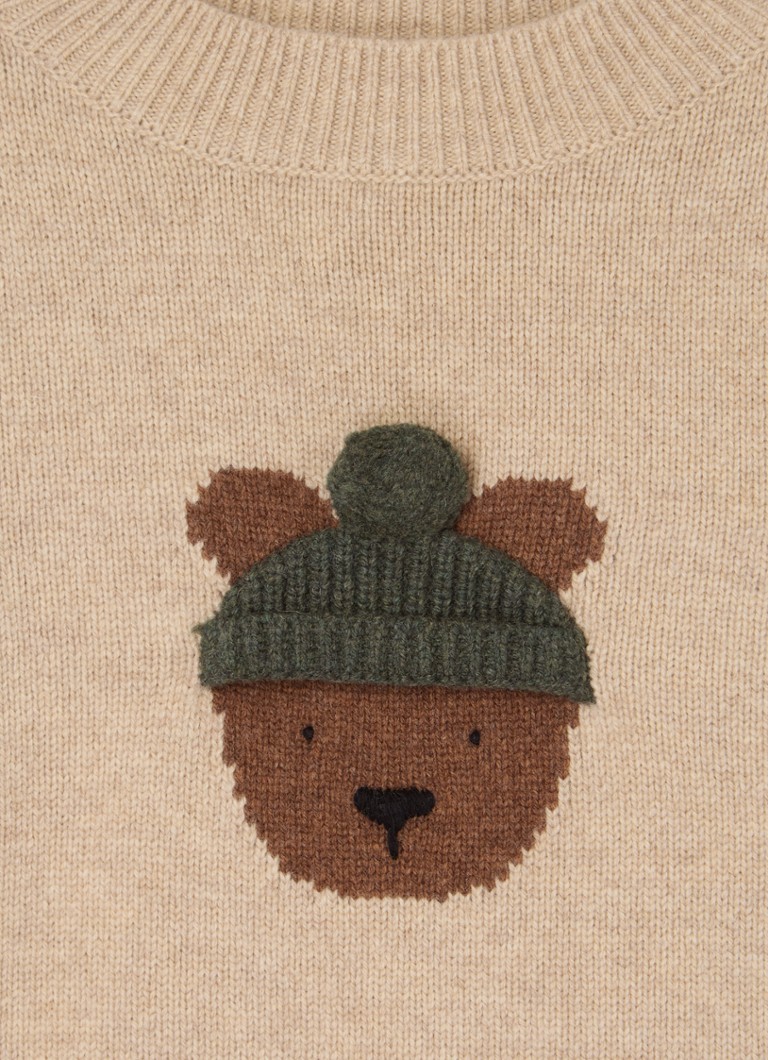 Donsje Amsterdam Bear plono mezgimo merino vilnos megztinis