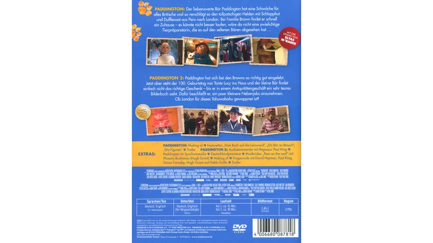 Paddington 1 & 2  [2 DVDs]