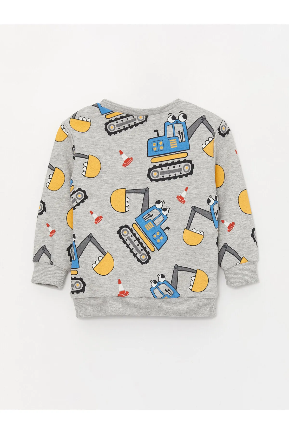 LC Waikiki  2-teiliges Set aus bedrucktem Langarm-Sweatshirt und Trainingshose für Babys mit Rundhalsausschnitt