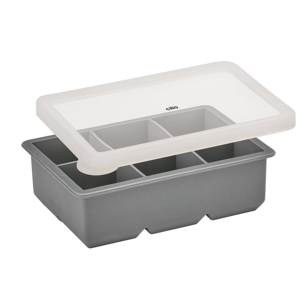 Cilio Espressokocher Cilio, Eiswürfelform BLOCKS 6er, cool grey