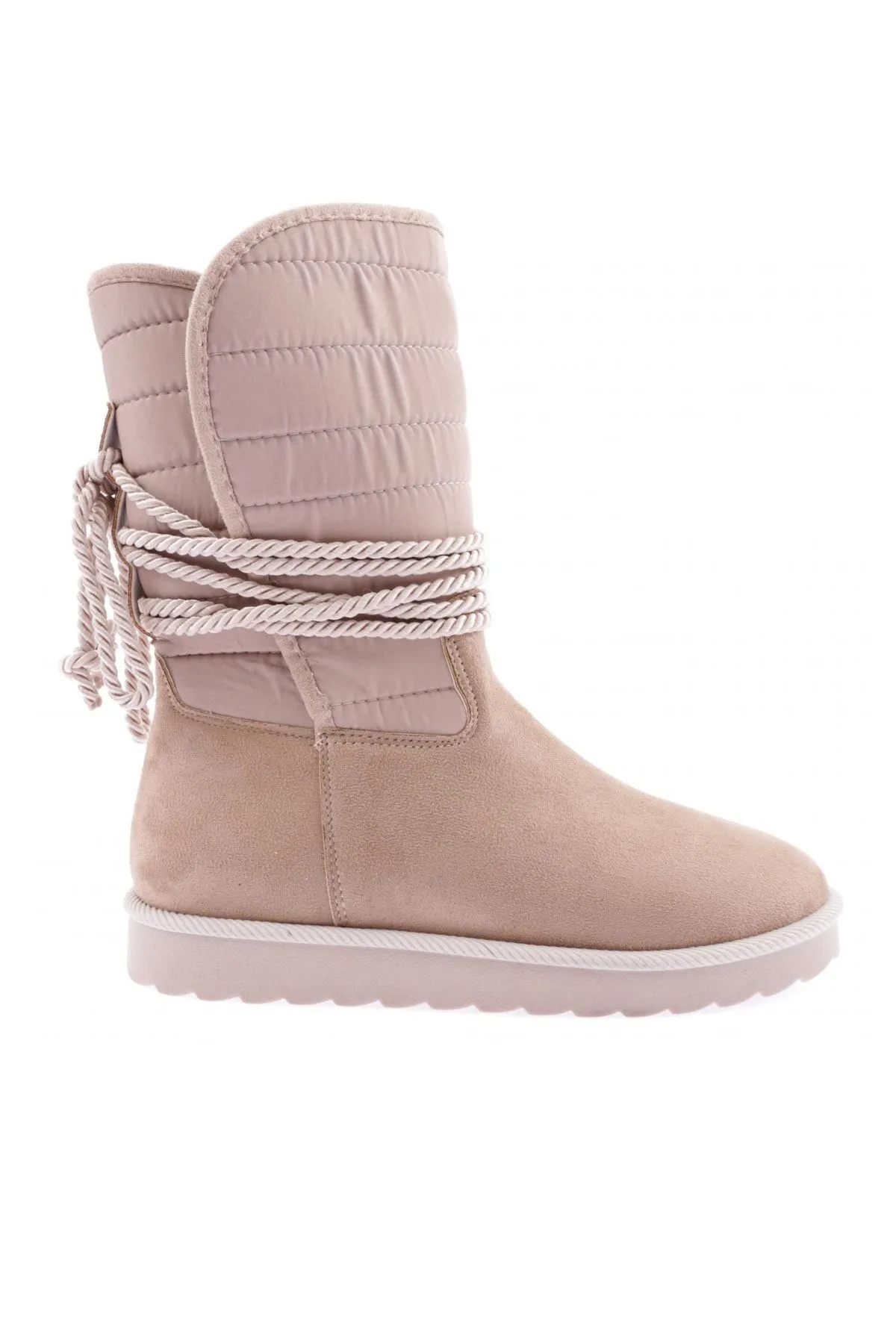 DGN  Pm375-k706-22k Fallschirmstiefel aus Nerz-Wildleder für Damen - Seildetails