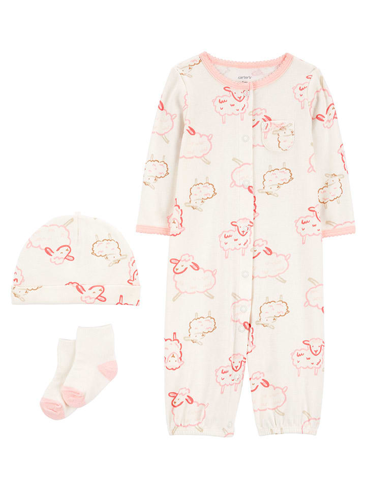 carter's 3tlg. Outfit in Creme/ Rosa günstig kaufen