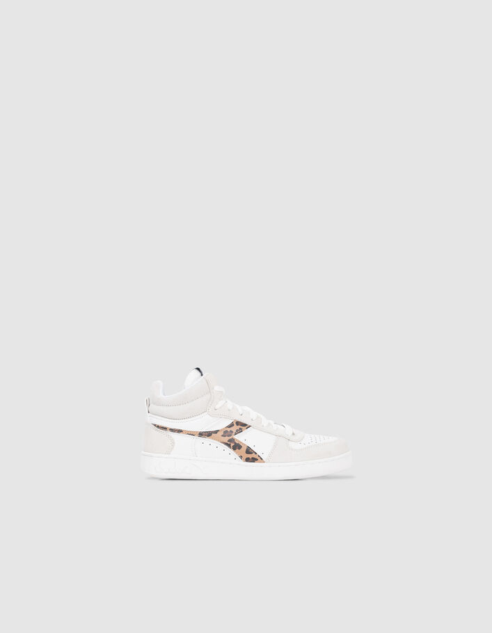 Baskets blanches et imprimé léopard Diadora® femme