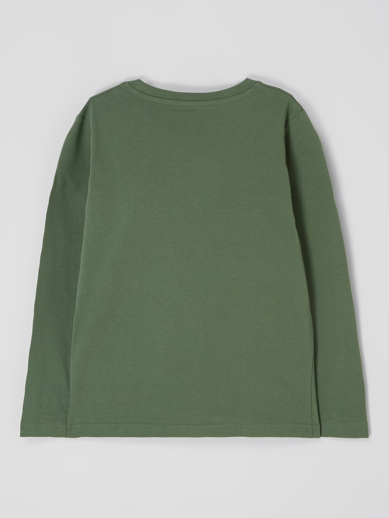 Longsleeve mit Dino-Print in khaki
