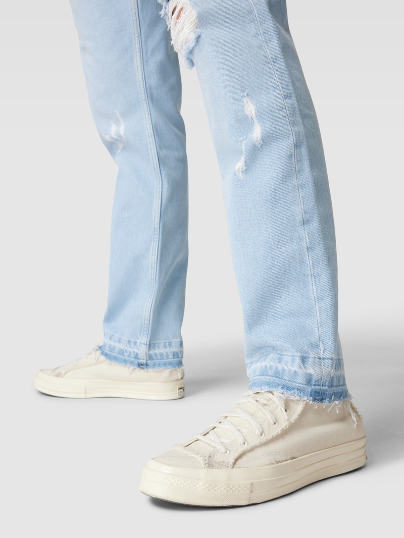 Jeans mit Label-Stitching Modell 'Abott' in jeans