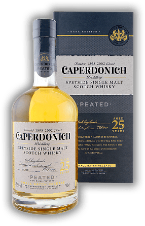 Caperdonich 25 Years Peated Small Batch Release 45,5% Caperdonich 25 Years Peated Small Batch Release 45,5%  Alter 25 J. - 0,7	 Liter - Vol 45,50%