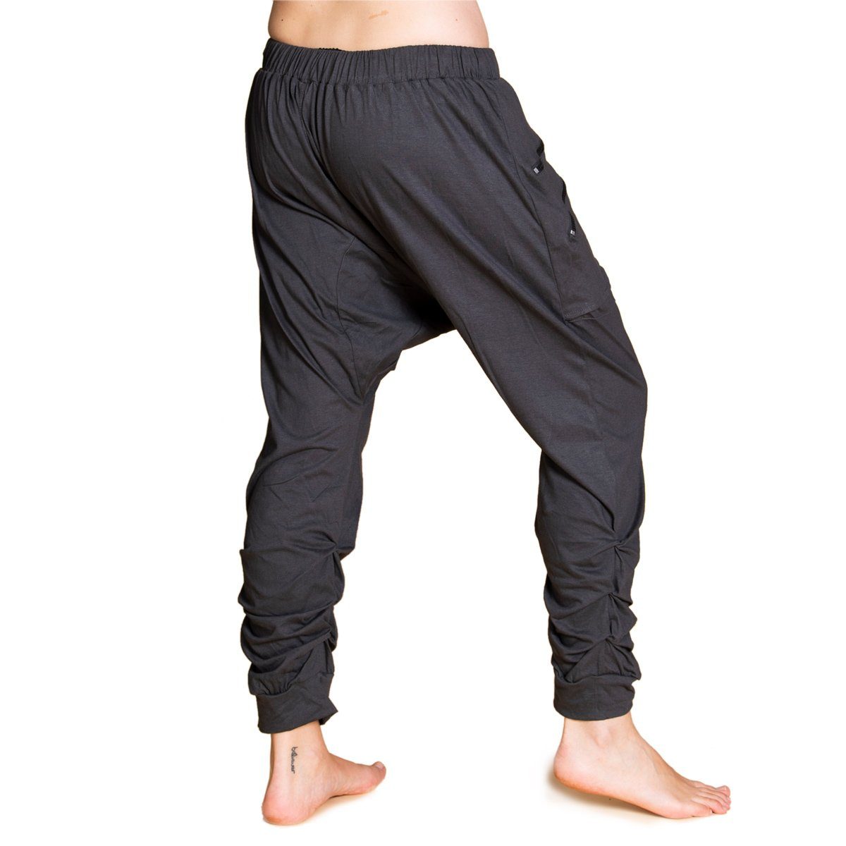 PANASIAM Wellnesshose Baggy Pants Ch03 modische Haremshose aus festem Baumwoll-Jersey-Stoff bequeme Unisex Freizeithose für Damen und Herren