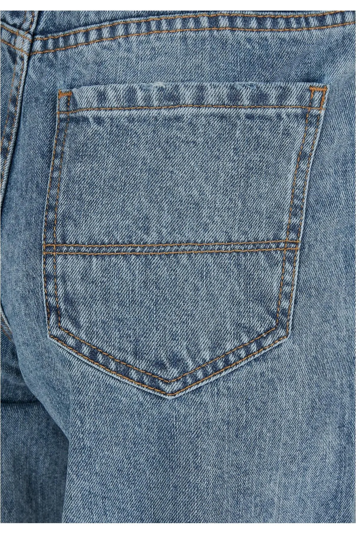 Urban Classics  Damen Denim-Hose im 90er-Jahre-Stil mit hoher Taille und weitem Bein