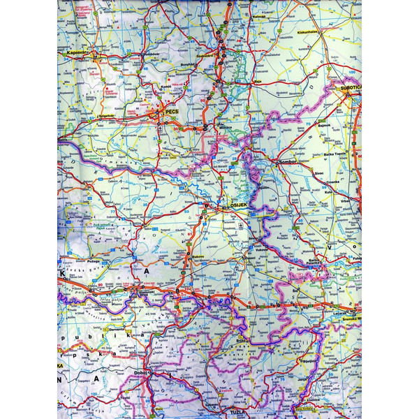 MARCO POLO Länderkarte Kroatien, Serbien, Bosnien und Herzegowina 1:800 000 - Straßenkarte