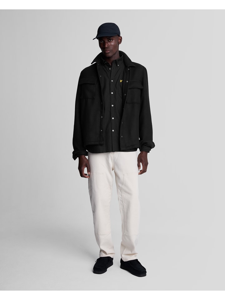 Lyle & Scott Langarmhemd in Schwarz günstig kaufen