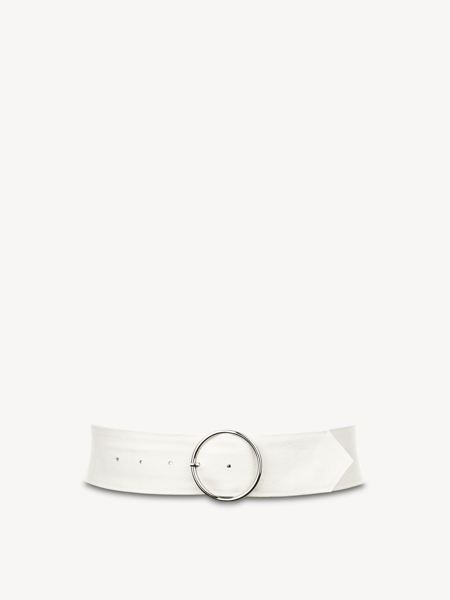 Ceinture de taille en cuir - blanc