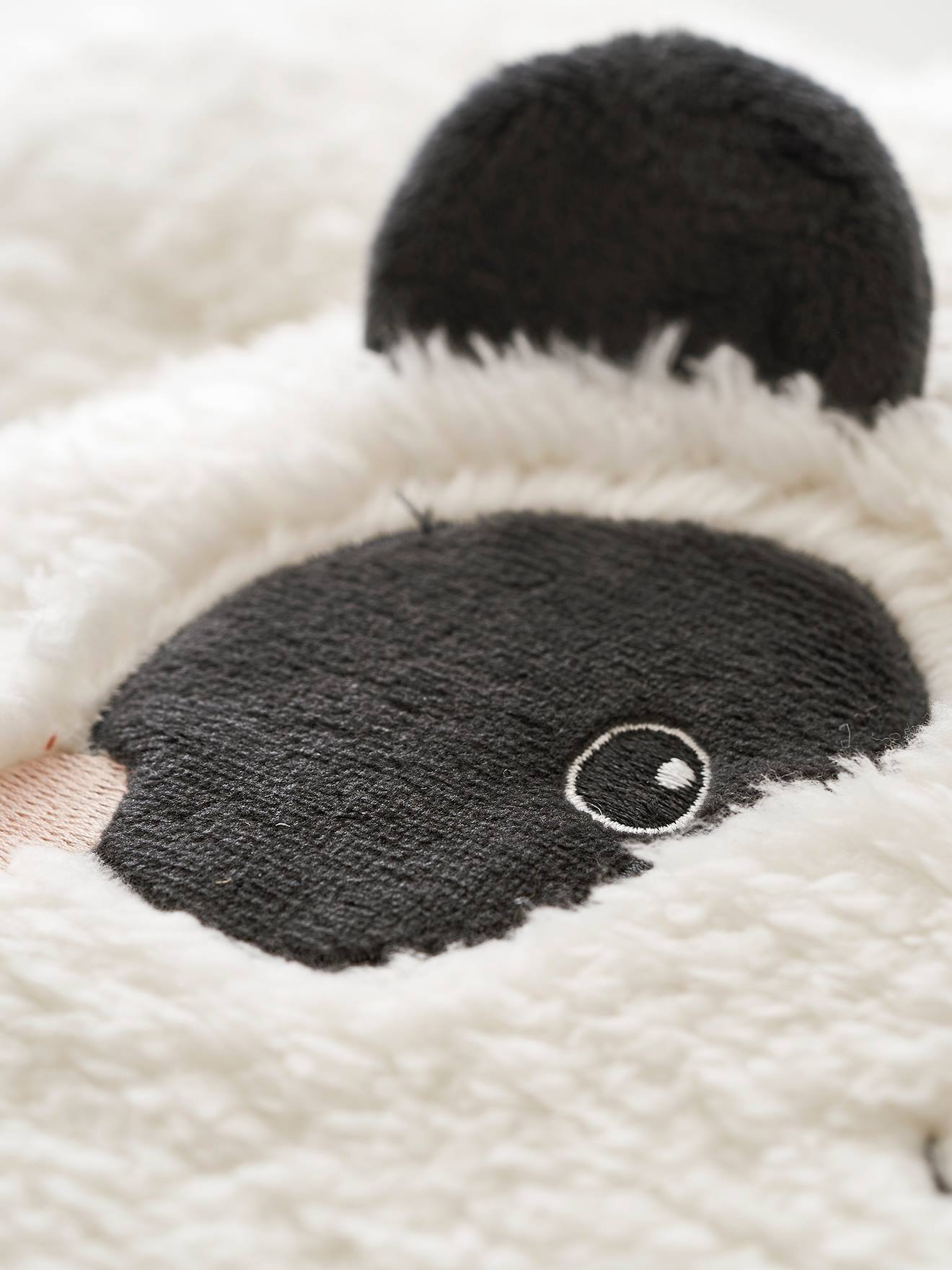 Gigoteuse manches amovibles en sherpa PANDA écru