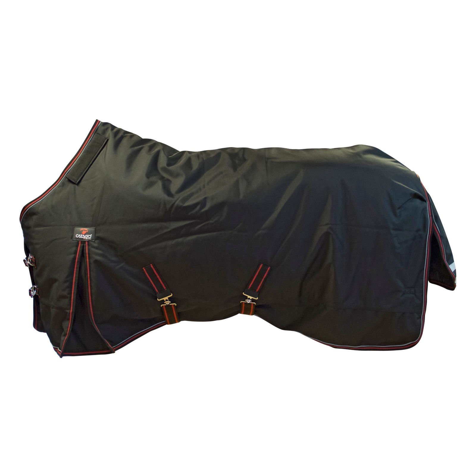 CATAGO Pferde-Thermodecke Endurance 1680D Outdoordecke für Pferde, 150g - schwarz