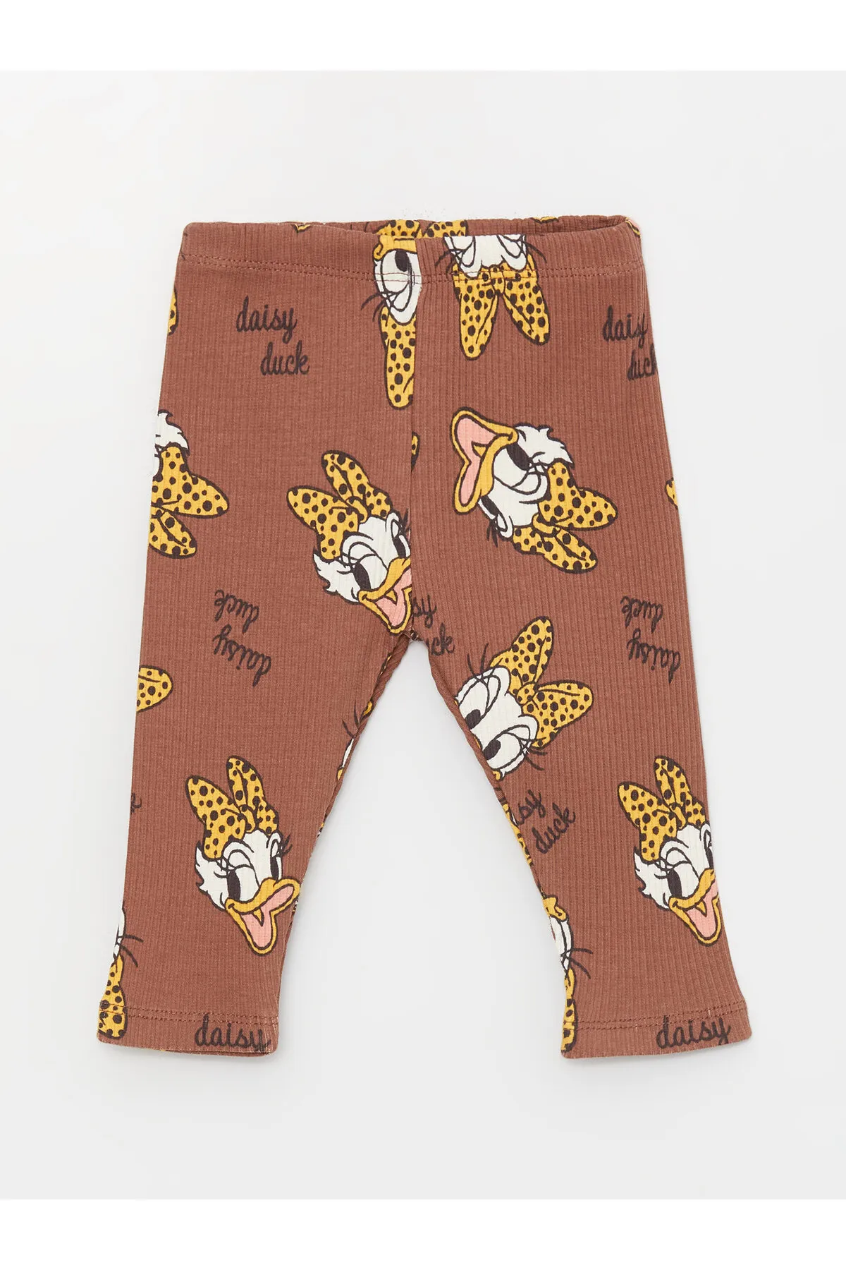LC Waikiki  2-teiliges Set aus langärmligem Baby-Sweatshirt und Leggings mit Rundhalsausschnitt und Daisy Duck-Aufdruck