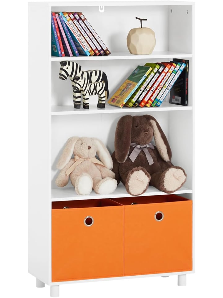 SoBuy Bücherregal in Weiß - (B)60 x (H)110 x (T)25cm günstig kaufen onesize