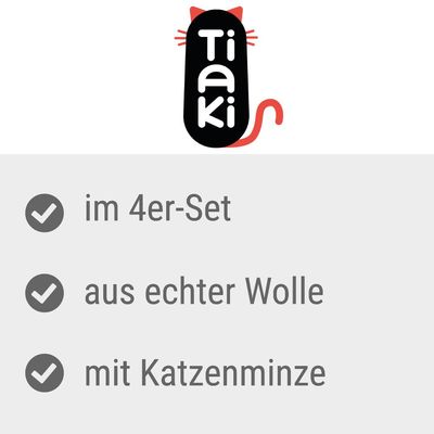 TIAKI Katzenspielzeug Häkel-Fruchtsalat mit Katzenminze